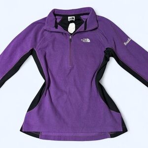 Purple Fitted Quarter Zip Sweater by North Face!
